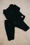 BABY LUXE RIB SET - BLACK