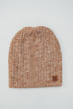ADULT SLOUCHY BEANIE - TAN RIB KNIT - Flynn Jaxon