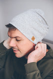 ADULT SLOUCHY BEANIE - LIGHT GREY MELANGE - Flynn Jaxon
