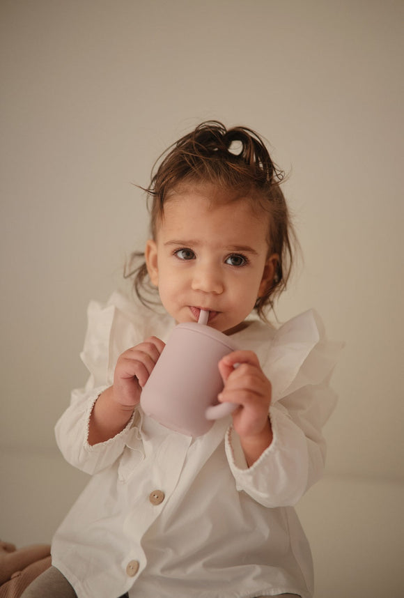 MUSHIE SILICONE TRAINING CUP + STRAW