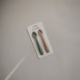 MUSHIE SILICONE FEEDING SPOONS - 2 PACK