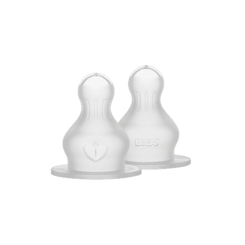 BIBS Bottle Nipple 2-Packs Latex + Silicone