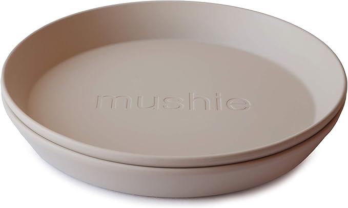 Mushie Round Plates | 2 Pack