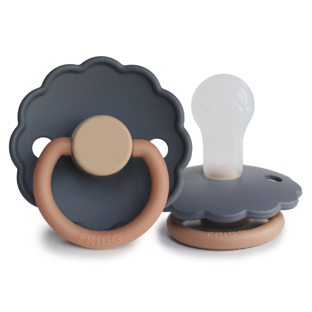 FRIGG Daisy Colourblock - Round Silicone Pacifier | Size 1