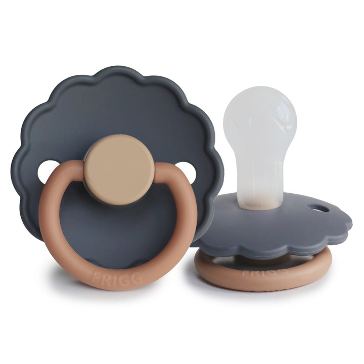 FRIGG Daisy Colourblock - Round Silicone Pacifier | Size 1