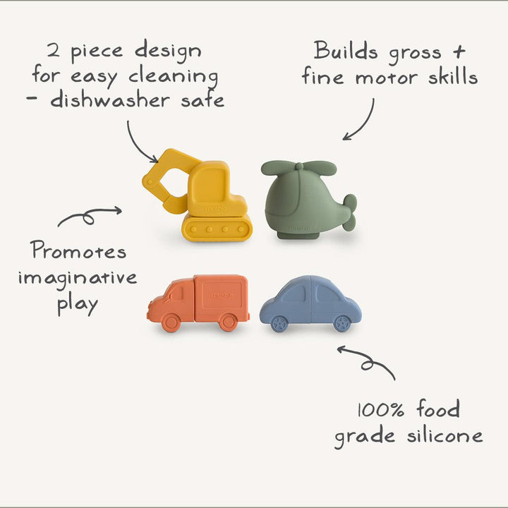 Mushie Bath Play Set | Vehicles
