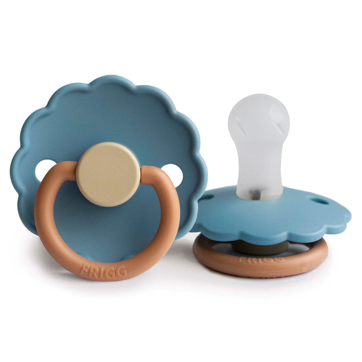 FRIGG Daisy Colourblock - Round Silicone Pacifier | Size 1