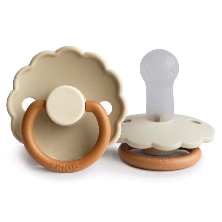 FRIGG Daisy Colourblock - Round Silicone Pacifier | Size 1