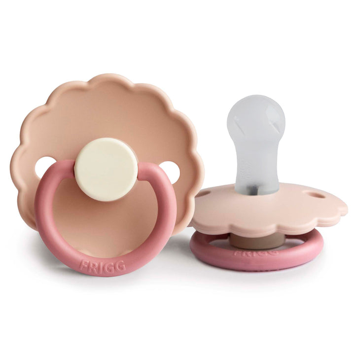 FRIGG Daisy Colourblock - Round Silicone Pacifier | Size 1