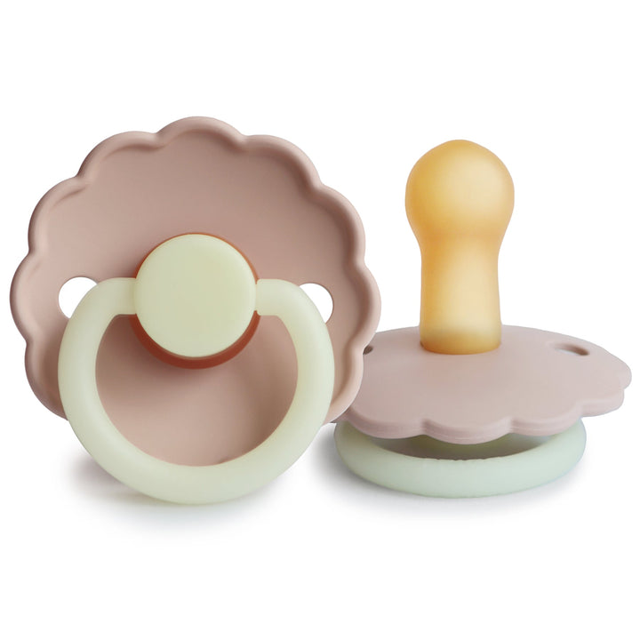 FRIGG Daisy Night Round Latex Pacifier | Size 2