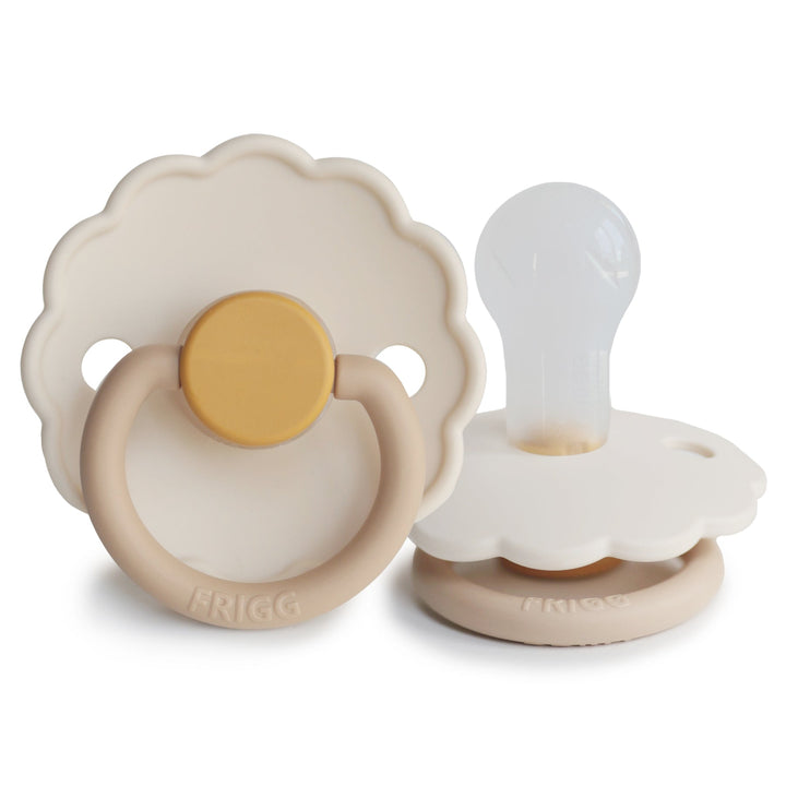 FRIGG Daisy Colourblock - Round Silicone Pacifier | Size 1