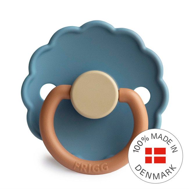 FRIGG Daisy Colourblock - Round Silicone Pacifier | Size 1