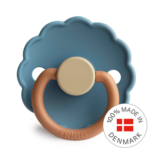 FRIGG Daisy Colourblock - Round Silicone Pacifier - Breeze