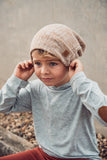 Slouchy Beanie - Russ (Tan Rib Knit)