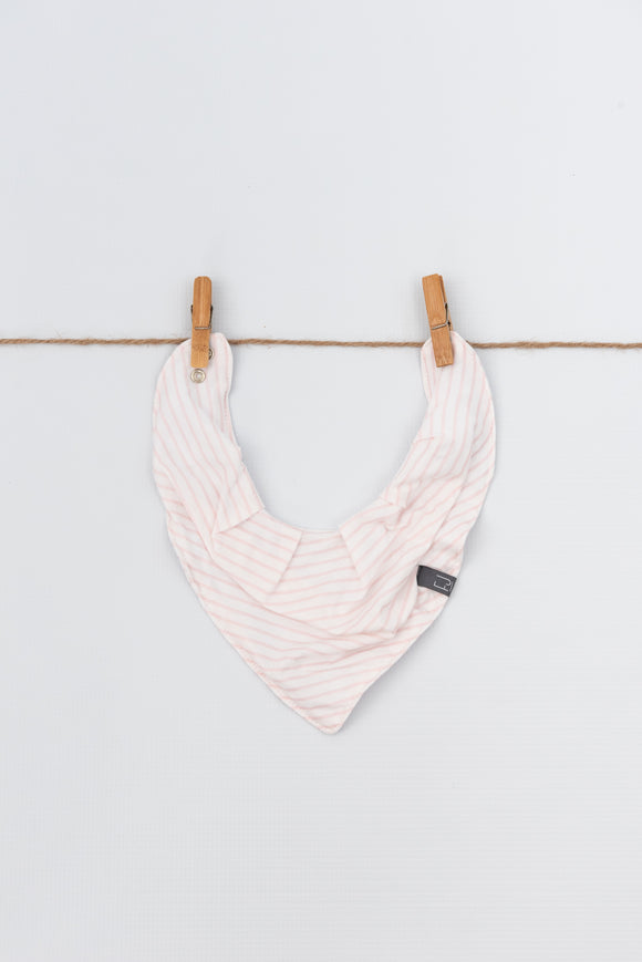 BANDANA BIB - PIPPA (Baby Pink Stripe)