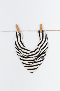 BANDANA BIB - BENJI (Black+White Stripe)