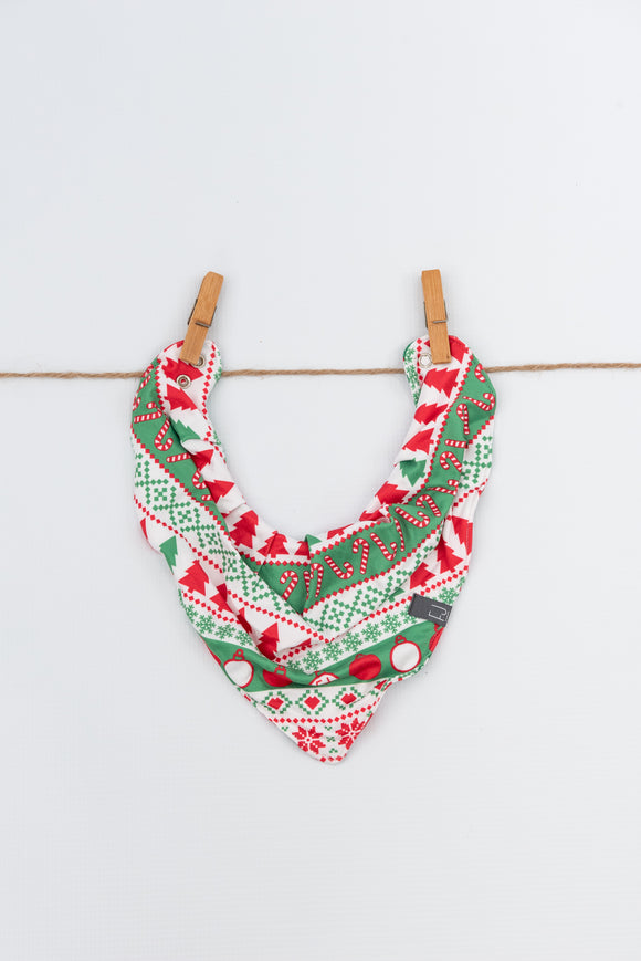 BANDANA BIB - JOY (Christmas Print)