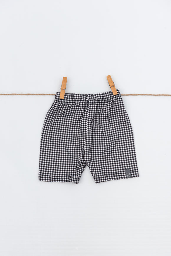 BIKER SHORTS - MONO GINGHAM