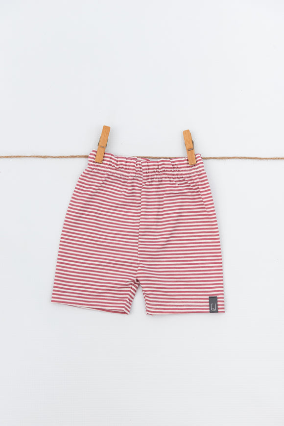 BIKER SHORTS - PINK STRIPE