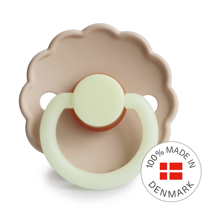 FRIGG Daisy Night Round Latex Pacifier | Size 2