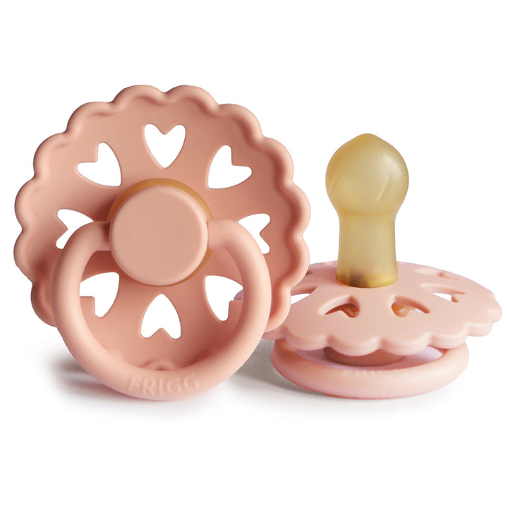 FRIGG Fairytale - Round Latex Pacifier - Princess &amp; the Pea (Pretty in Peach)
