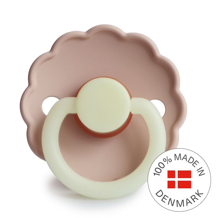 FRIGG Daisy Night Round Latex Pacifier | Size 2