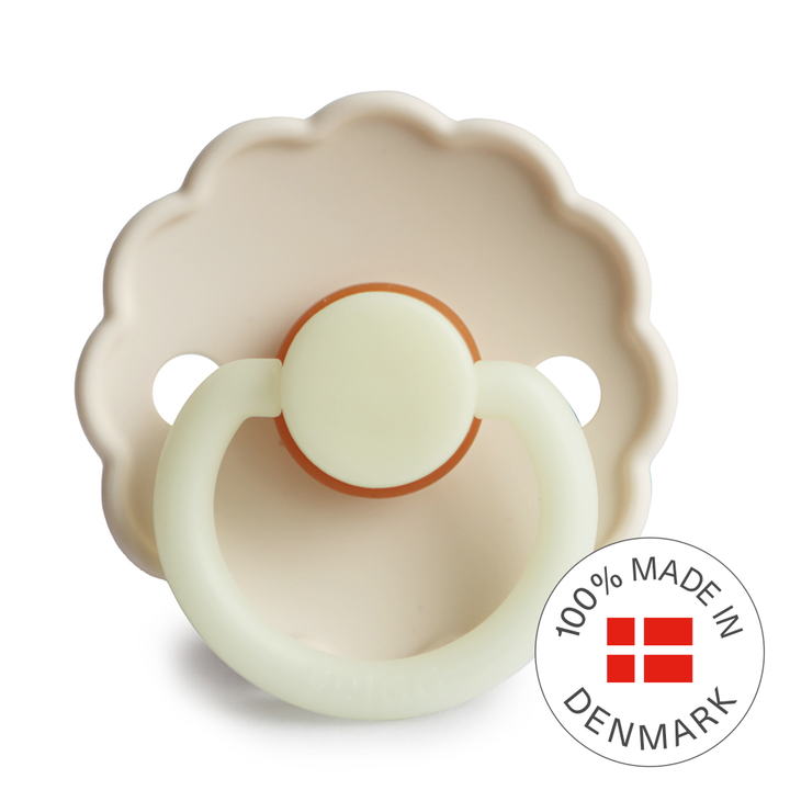 FRIGG Daisy Night Round Latex Pacifier | Size 2