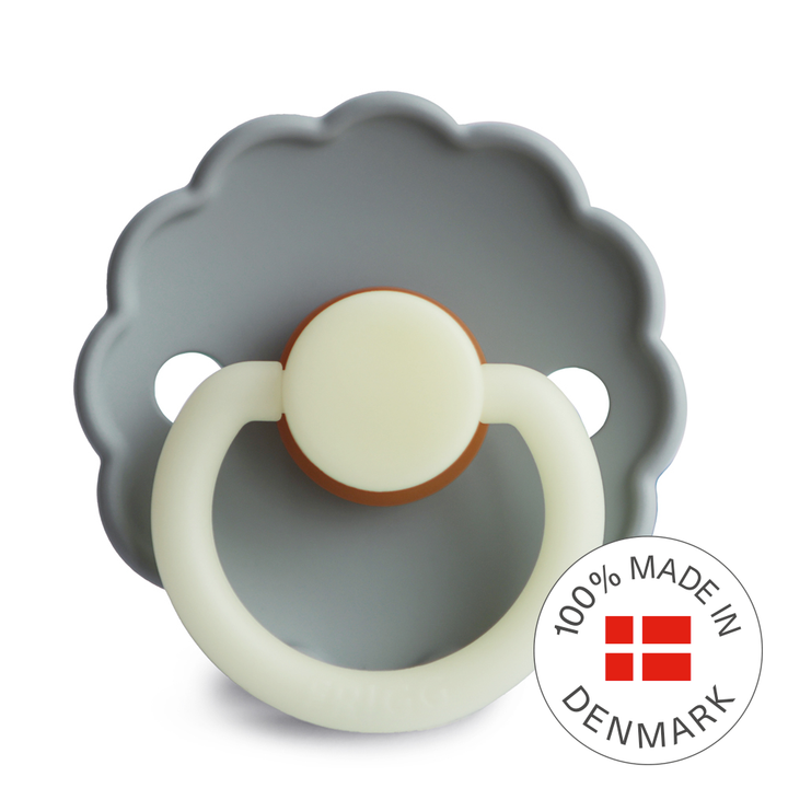 FRIGG Daisy Night Round Latex Pacifier | Size 2