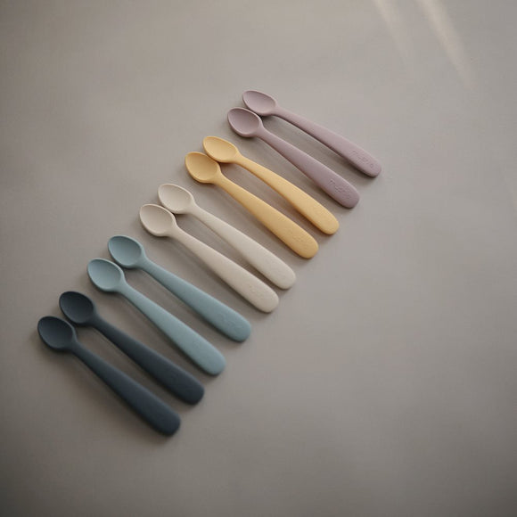 MUSHIE SILICONE FEEDING SPOONS - 2 PACK