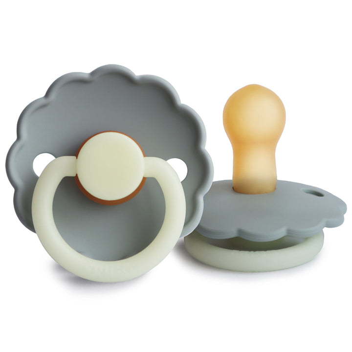 FRIGG Daisy Night Round Latex Pacifier | Size 1