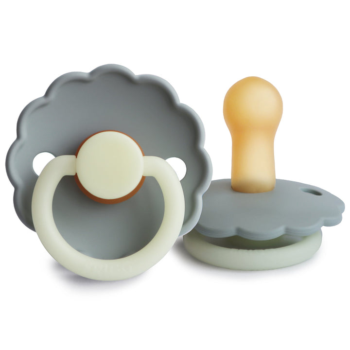 FRIGG Daisy Night Round Latex Pacifier | Size 2
