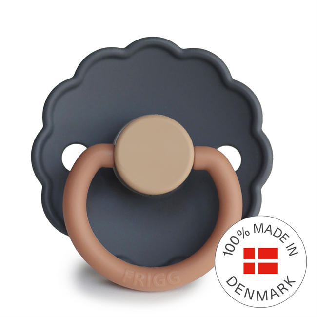 FRIGG Daisy Colourblock - Round Silicone Pacifier | Size 1