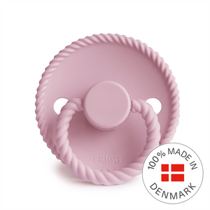 FRIGG Rope - Round Silicone Pacifier - Baby Pink