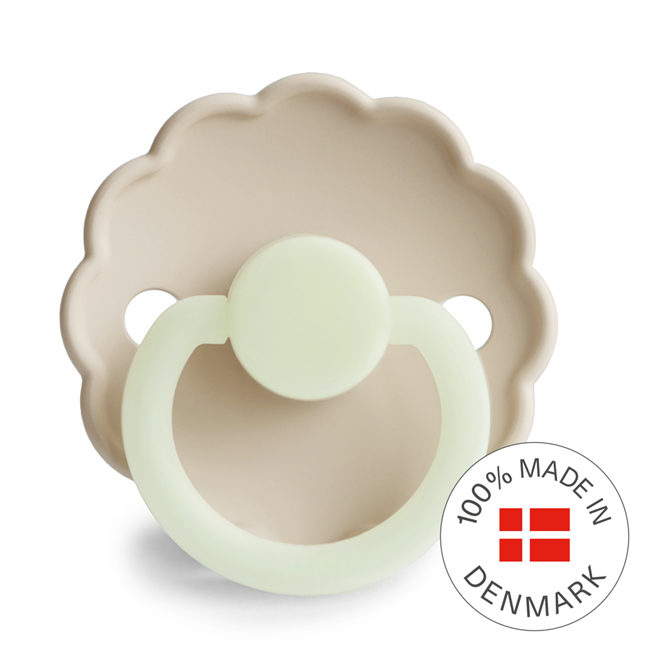 FRIGG Daisy Night - Round Silicone Pacifier | Size 1