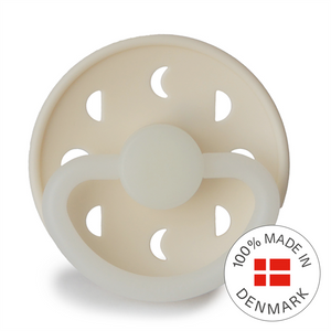 FRIGG Moon Night - Round Silicone Pacifier - Cream