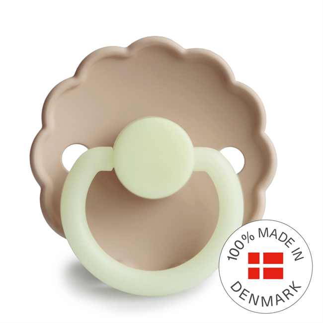 FRIGG Daisy Night - Round Silicone Pacifier | Size 1