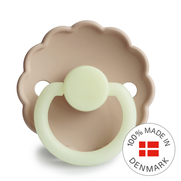 FRIGG Daisy Night - Round Silicone Pacifier - Croissant