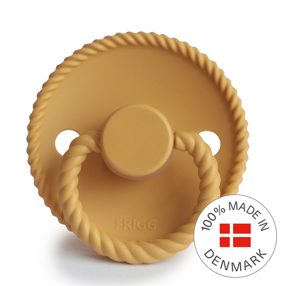 FRIGG Rope - Round Silicone Pacifier - Honey Gold