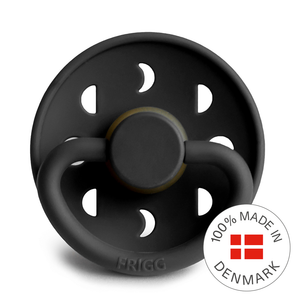 FRIGG Moon - Round Latex Pacifier - Jet Black