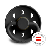 FRIGG Moon - Round Latex Pacifier - Jet Black