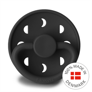 FRIGG Moon - Round Silicone Pacifier - Jet Black