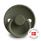 FRIGG Rope - Round Silicone Pacifier - Olive
