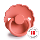 FRIGG Daisy - Round Silicone Pacifier - Poppy