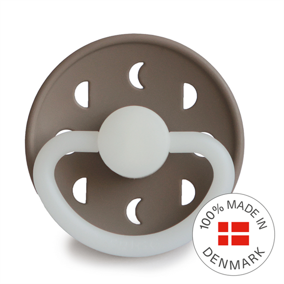 FRIGG Moon Night - Round Silicone Pacifier - Portobello