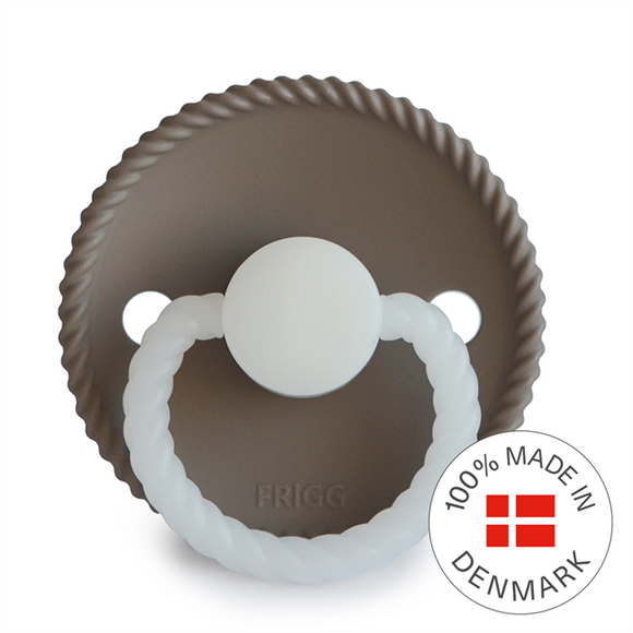 FRIGG Rope Night - Round Silicone Pacifier - Portobello Night