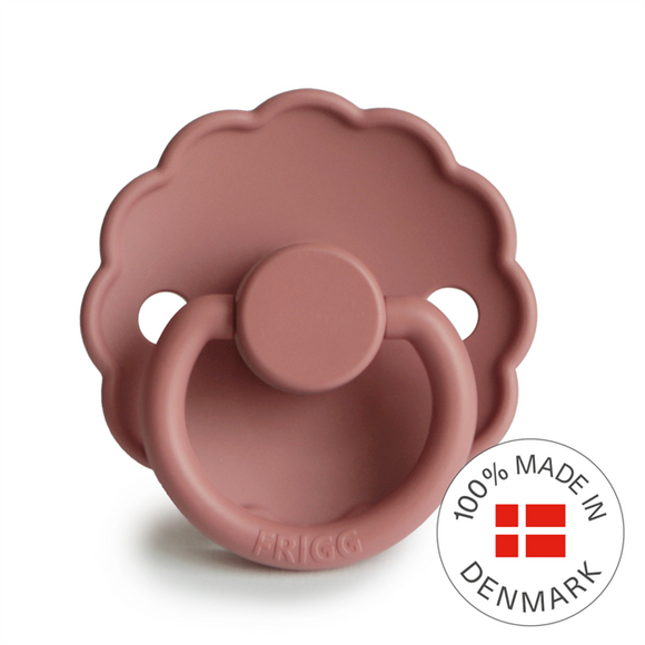 FRIGG Daisy - Round Silicone Pacifier - Powder Blush