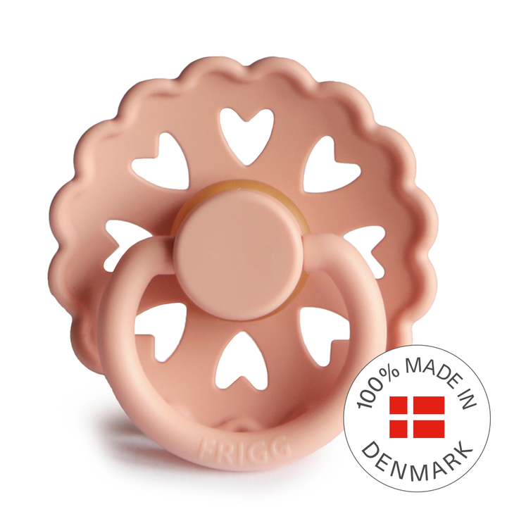 FRIGG Fairytale - Round Latex Pacifier - Princess &amp; the Pea (Pretty in Peach)
