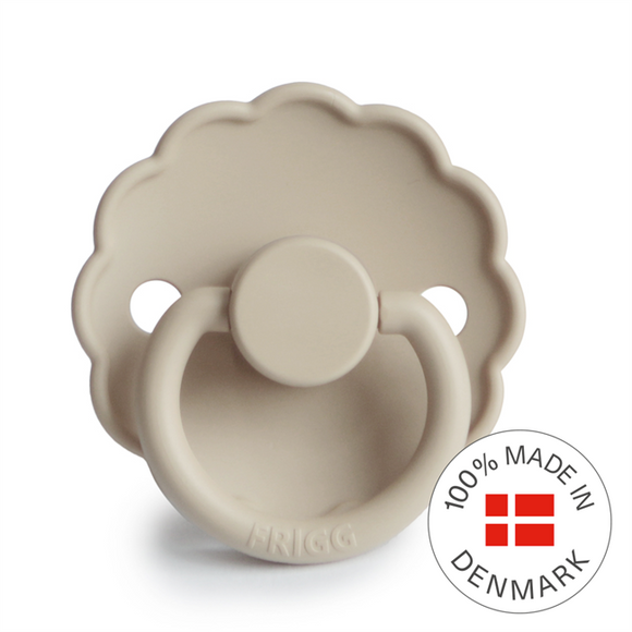 FRIGG Daisy - Round Silicone Pacifier - Sandstone