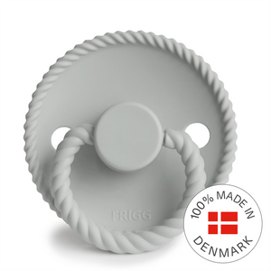 FRIGG Rope - Round Silicone Pacifier - Silver Gray