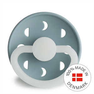 FRIGG Moon Night - Round Silicone Pacifier - Stone Blue
